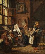 Jan Josef Horemans the Elder Girls school oil painting artist